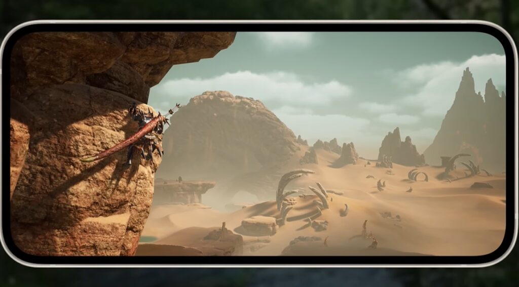 One of the landscapes in Monster Hunter Outlanders.