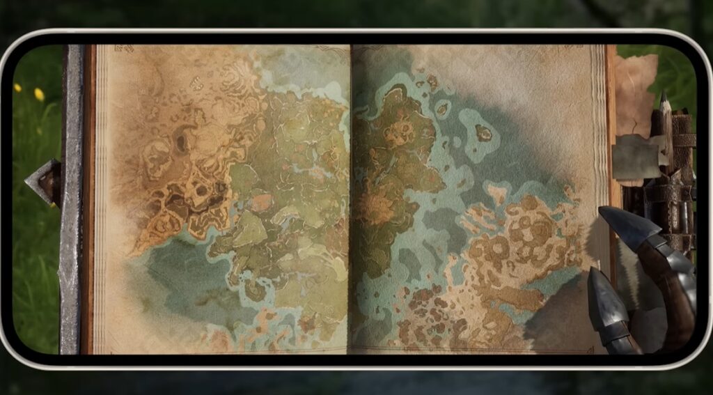 World map in Monster Hunter Outlanders.