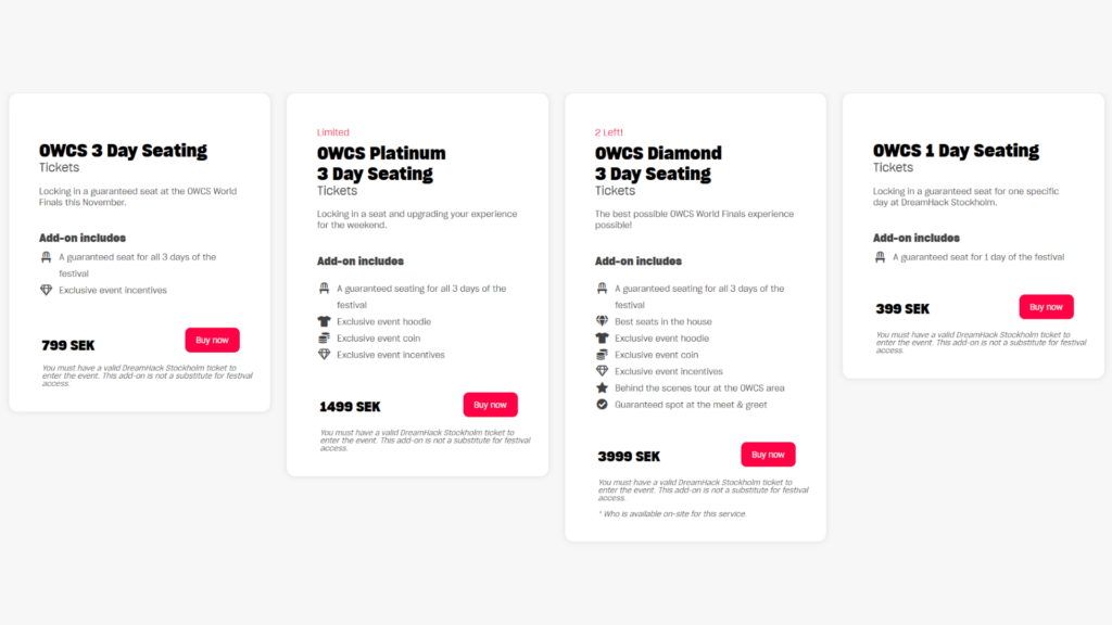 OWCS World Finals tickets