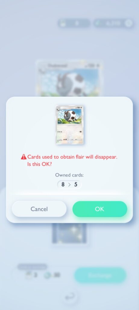 Dubwool and obtain flair feature in Pokémon TCG Pocket.