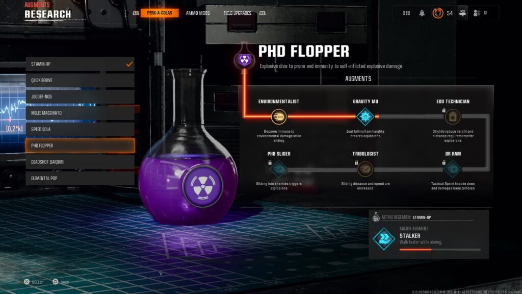 PHD Flopper and its augments in Black Ops 6.