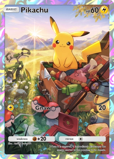 It’s a Pokémon card Pikachu