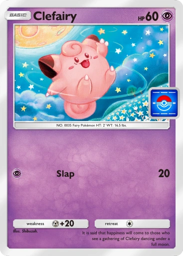 It’s a Pokémon TCG Pocket card Clefairy