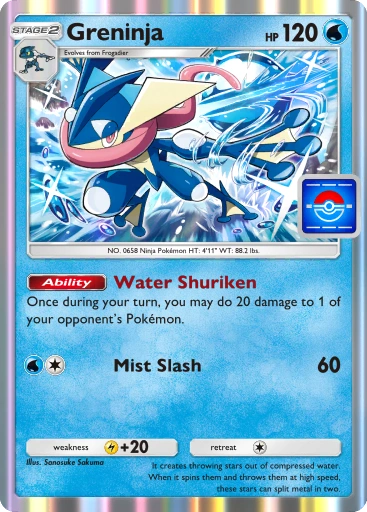 It’s a Pokémon TCG Pocket card Greninja