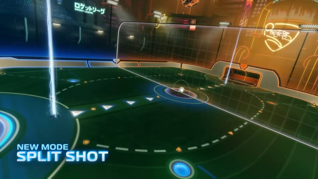It's a screenshot from the Rocket League Season 17 trailer: the Split Shot game mode