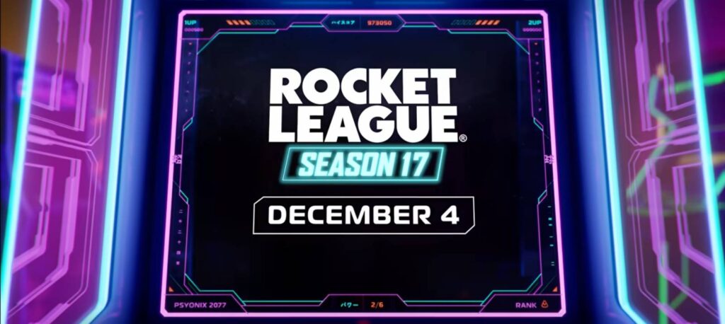 The image shows the start date for Season 17 in Rocket League: It’s a screenshot from the official trailer