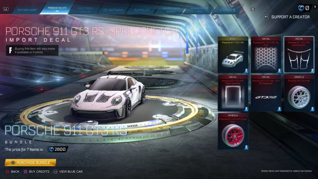 The decal Porsche 911 GT3 RS: Speedsketch