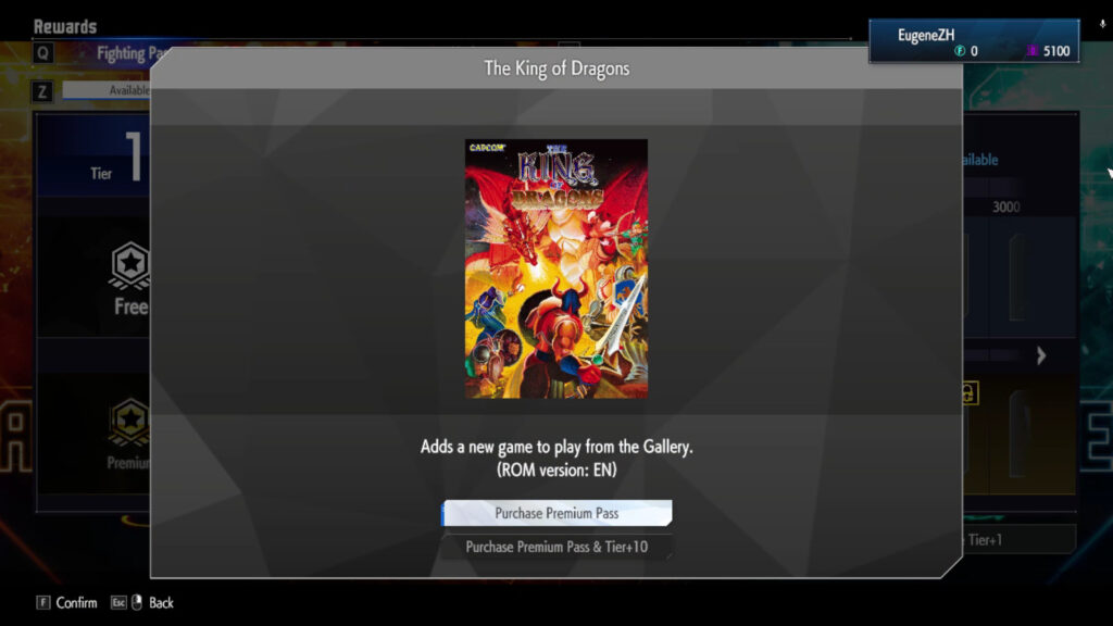 The King of Dragons — a Gallery game in the Street Fighter 6 Fighting Pass Fatal Fury Festivities