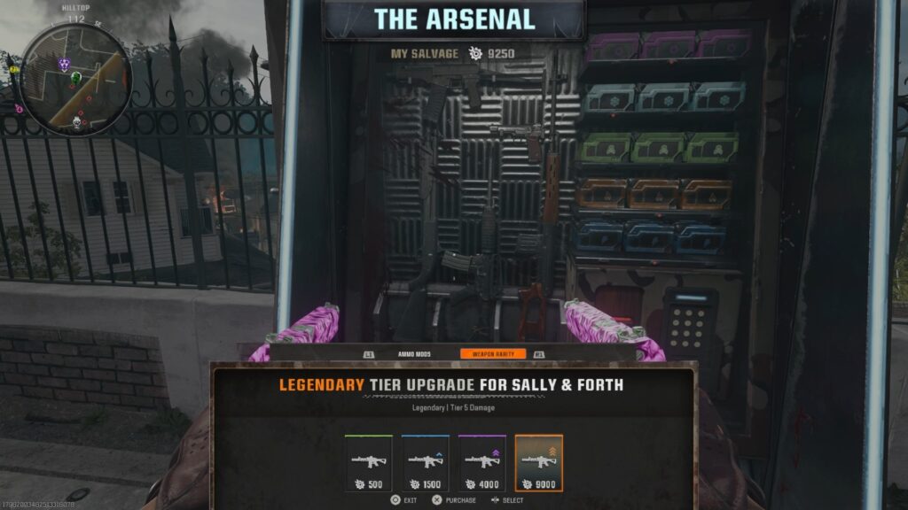 A player upgrades his Sally and Forth to Legendary status at the Arsenal on Liberty Falls.