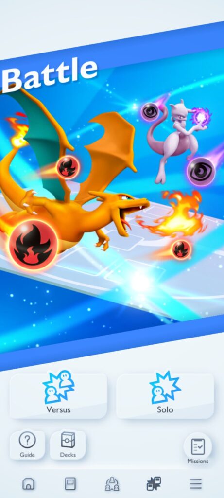 Battle to level up and earn rewards in Pokémon TCG Pocket.