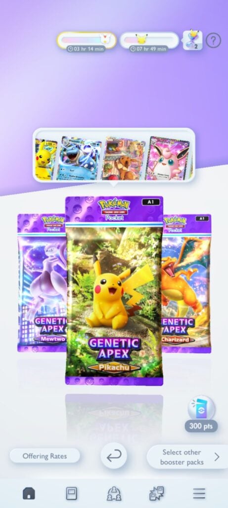 Booster Packs to level up and earn rewards in Pokémon TCG Pocket.