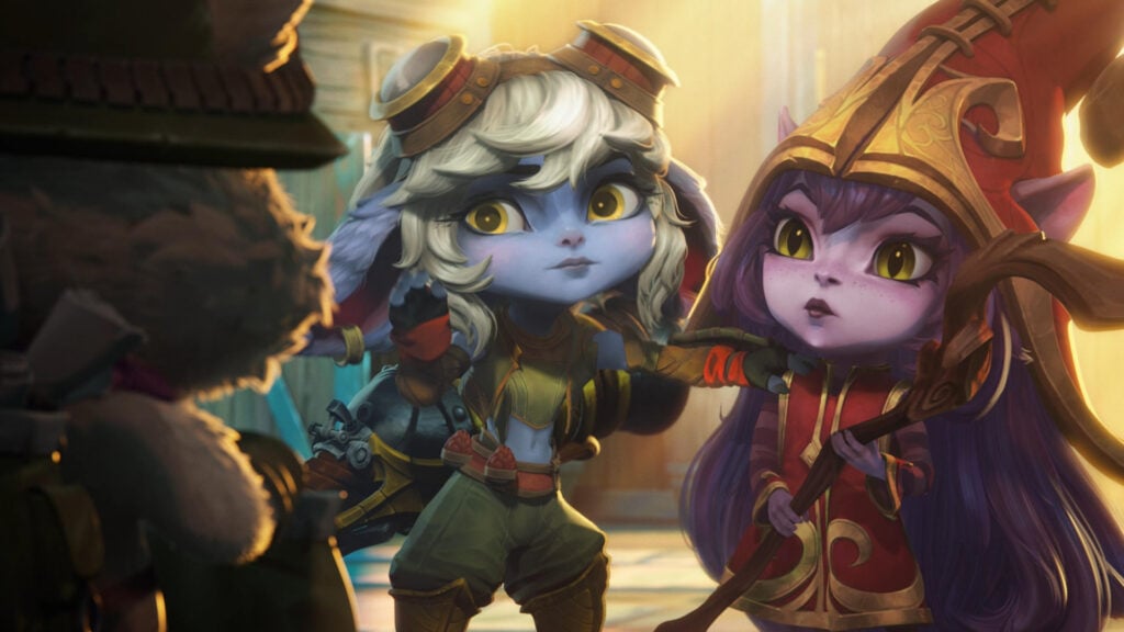 Teemo, Tristana and Lulu in a Riot Games youtube video about the yordle history
