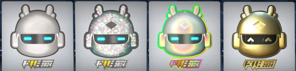 A screenshot of a sticker or collection of stickers from the Perfect World CS2 Shanghai Major.