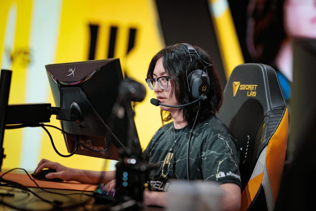 florescent of Shopify Rebellion competes onstage at the 2024 VALORANT Game Changers Championship Knockouts stage in Berlin, Germany on November 13, 2024.