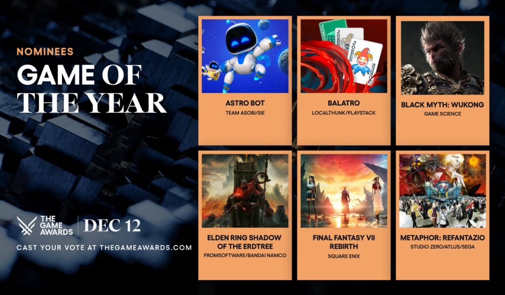 Game of the Year Awards nominees