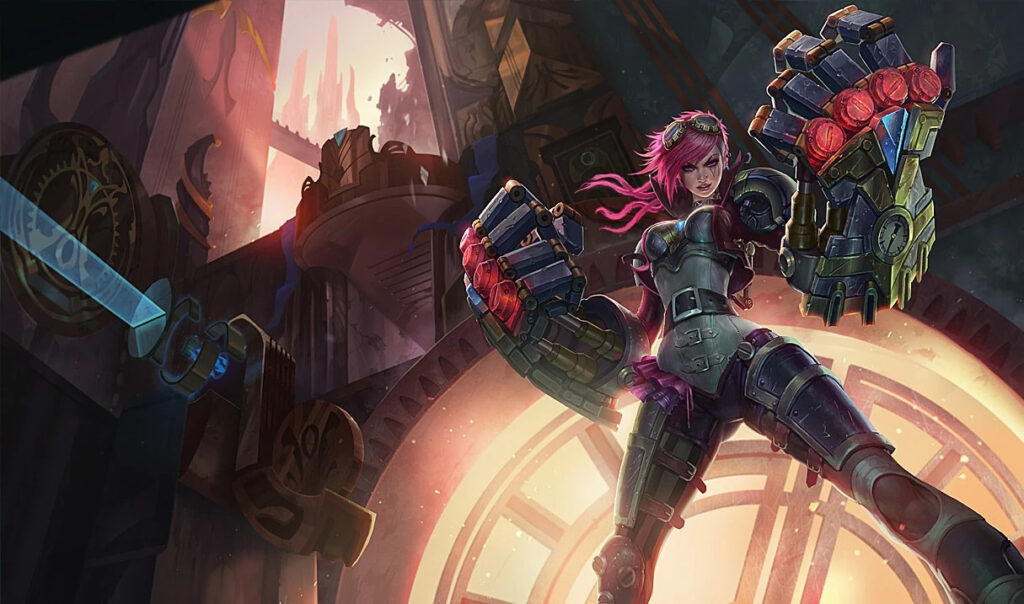 Vi's splash art in League of Legends