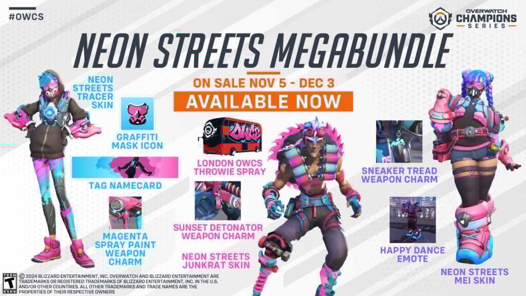 Overwatch 2 Neon Streets Mega Bundle information