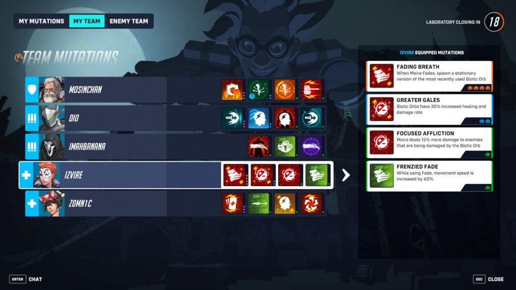 Moira mutations screenshot 