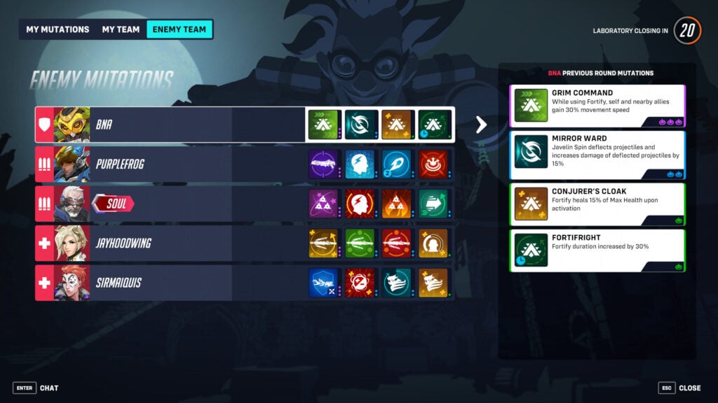 Orisa mutations screenshot