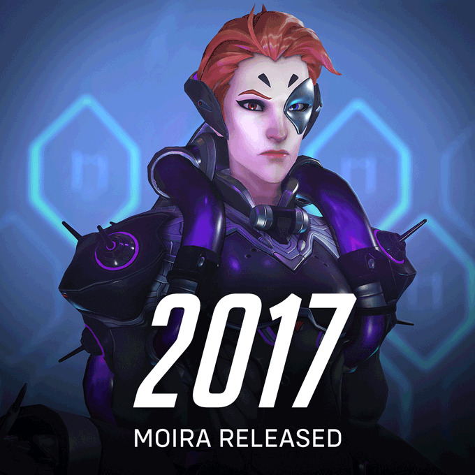 Moira entered the original Overwatch in 2017