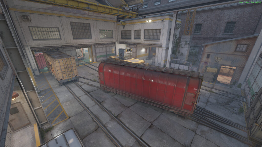 A screenshot of the map Train in CS2.