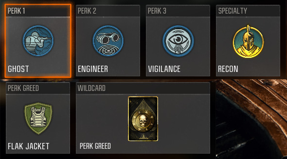 A screenshot of perks in a loadout in Black Ops 6.