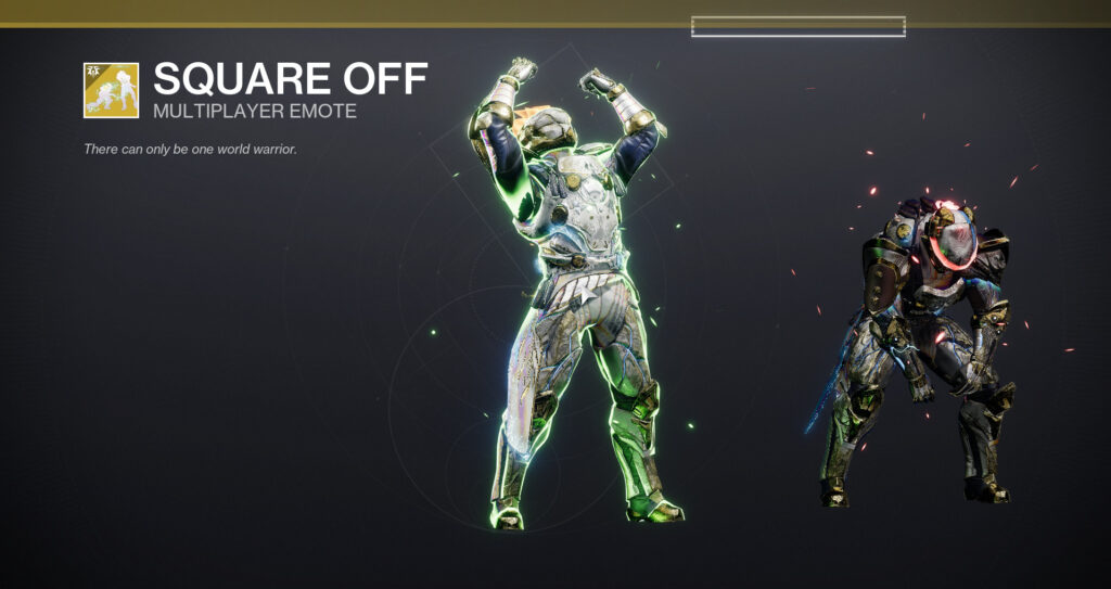A screenshot of a Street Fighter emote in Destiny 2.