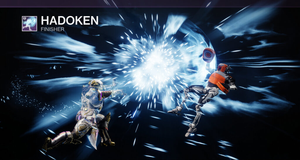 A screenshot of a Street Fighter finishing move in Destiny 2.