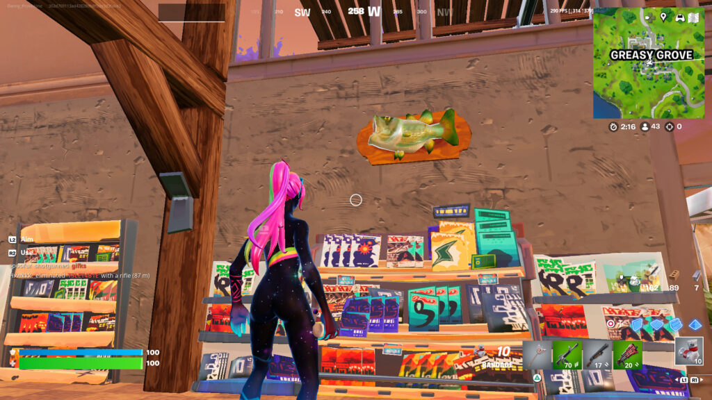 Fortnite OG map Greasy Grove location fish trophy screenshot 1