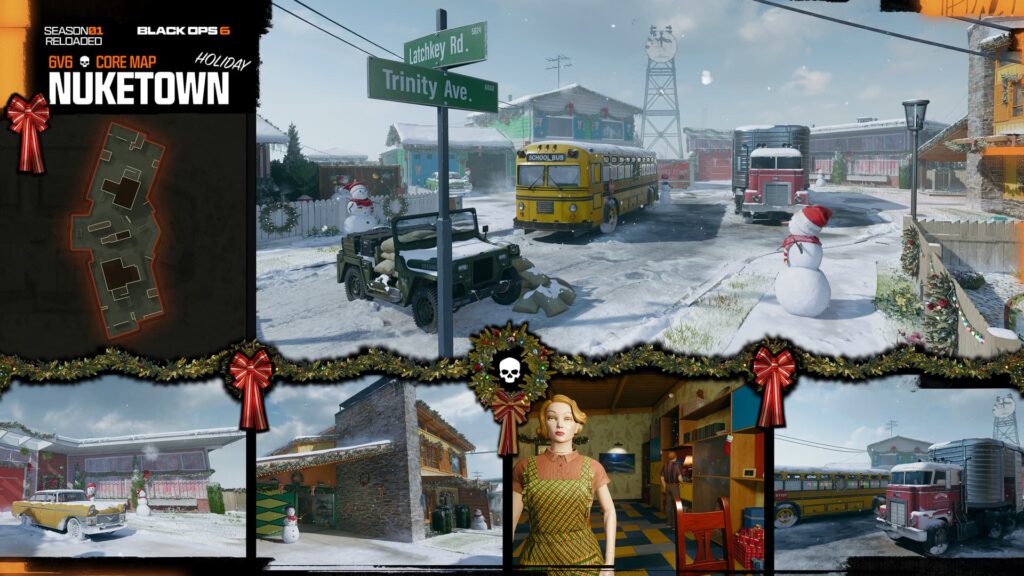 Nuketown Holiday map, coming with Black Ops 6 Season 1 Reloaded.
