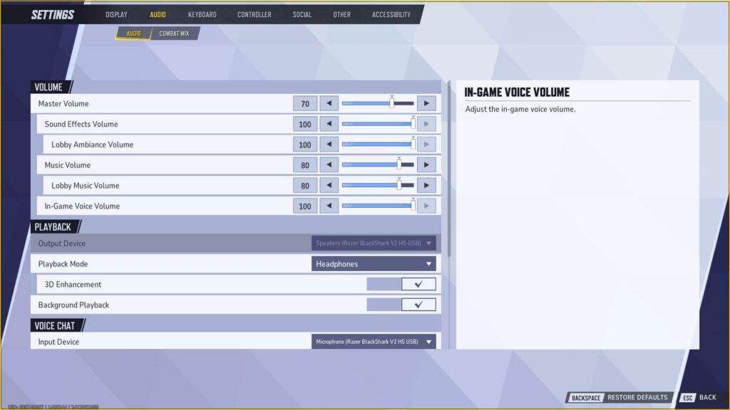 Best audio settings for Marvel Rivals