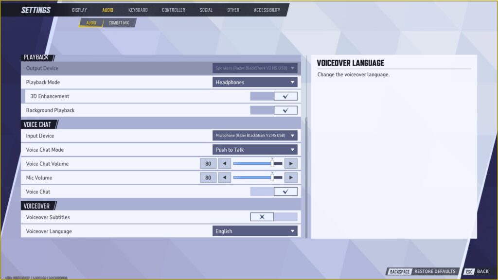 Best audio settings for Marvel Rivals