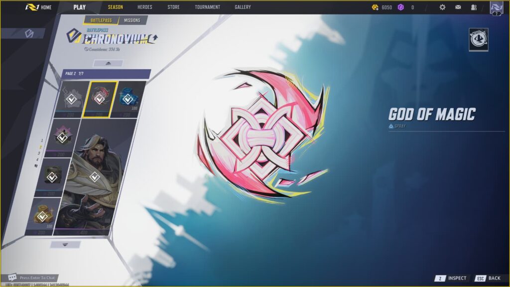 God of Magic Spray in the Marvel Rivals Season 0 Battlepass.