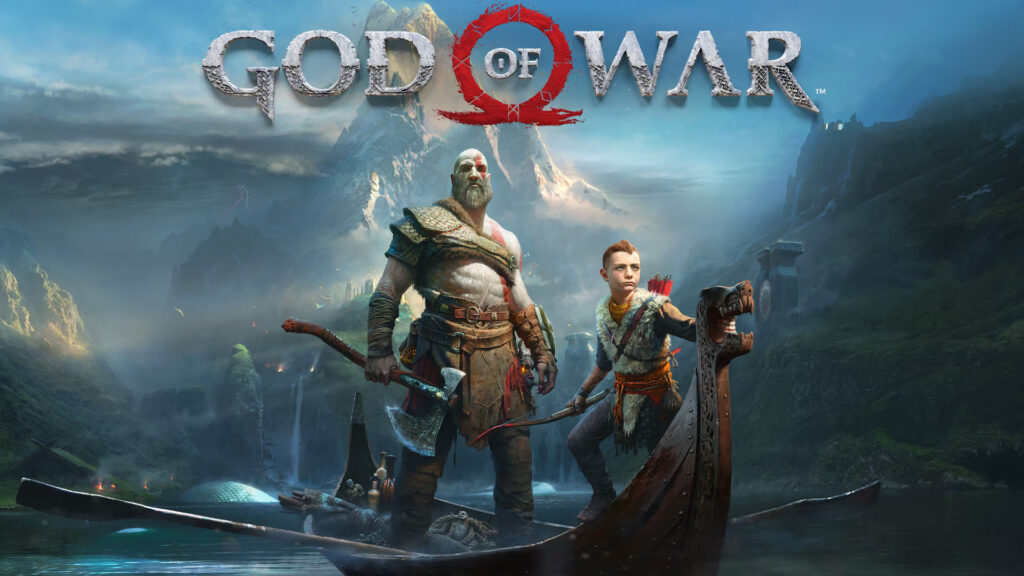 Official art for God of War (2018), featuring Kratos and Atreus. The game remains one of the best to gift on PS5.