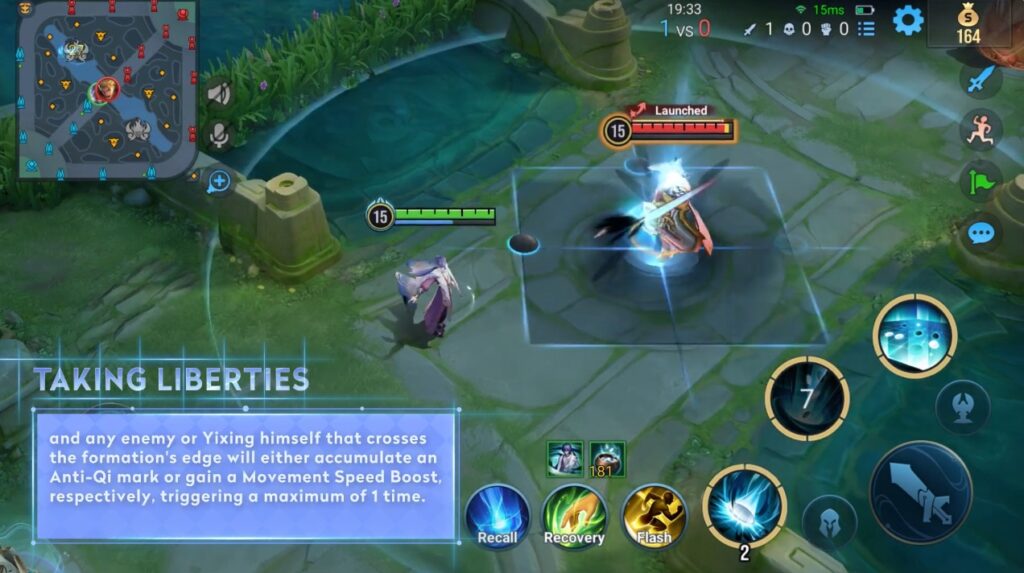 Yixing's Skill 2 creates a Weiqi formation that pulls enemies to the center.