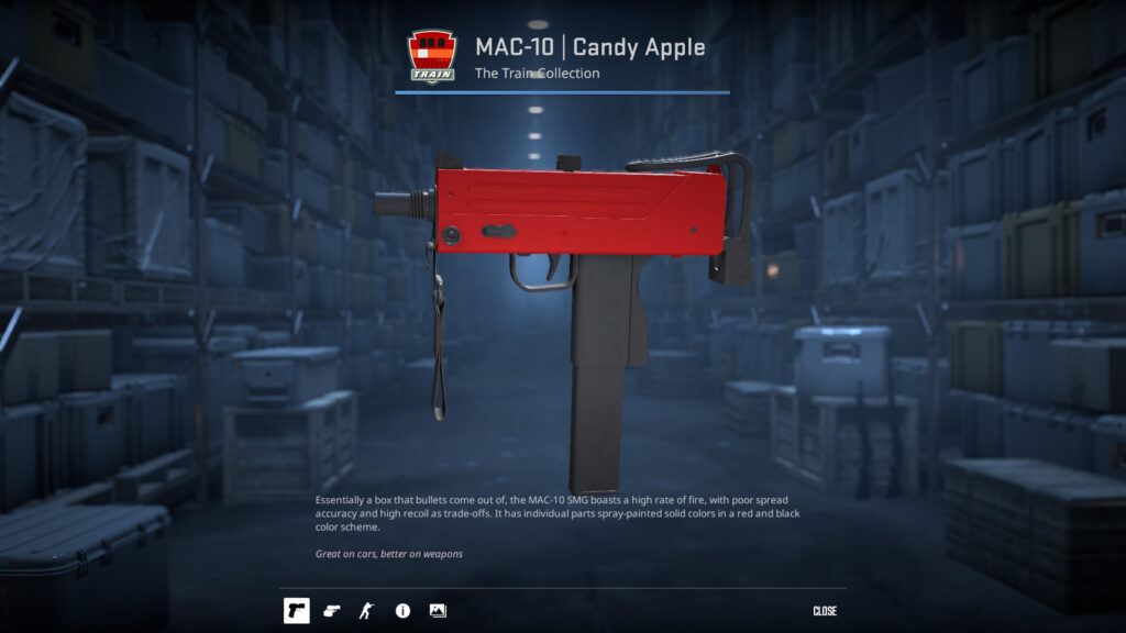 Christmas CS2 Skin - MAC-10 Candy Apple