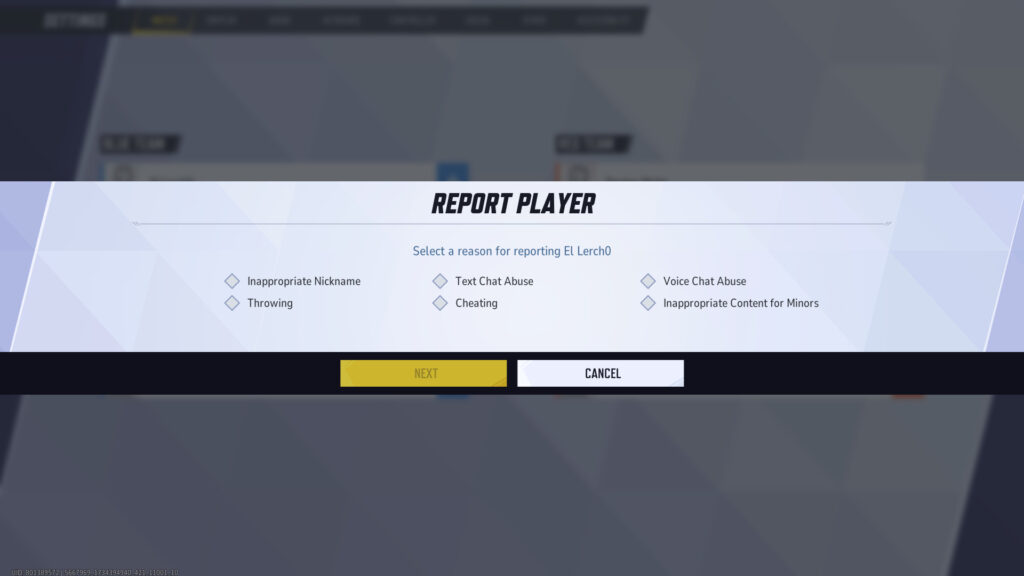 Report screen in Marvel Rivals.