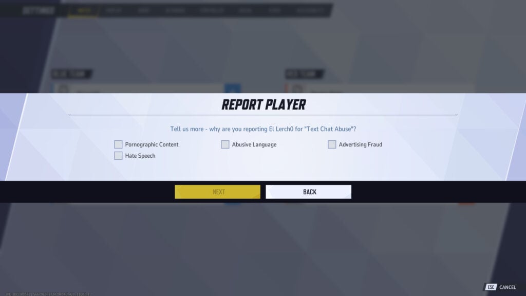 Report screen in Marvel Rivals.
