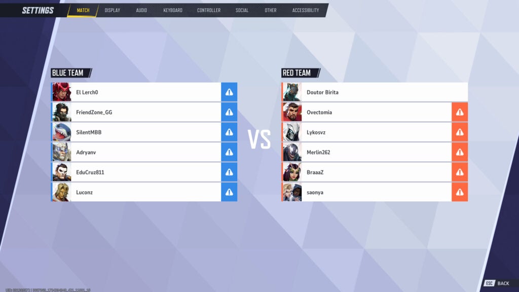 Screenshot showing a list of Marvel Rivals players.