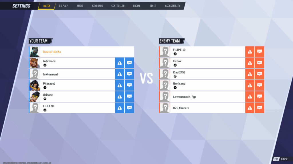 List of players in Marvel Rivals' report system.