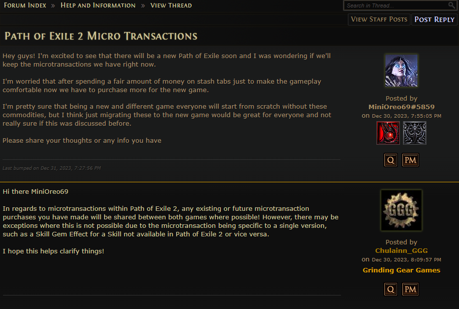 Path of Exile 2 microtransactions