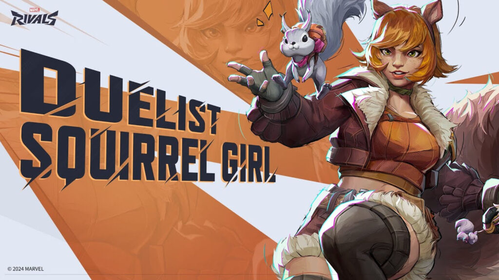 Official image of how the character Squirrel Girl is depicted in Marvel Rivals.