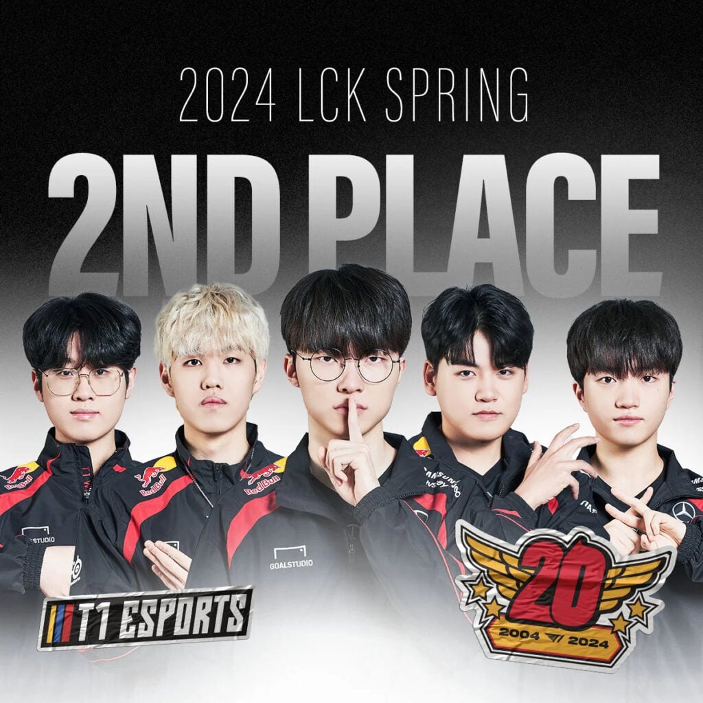 T1 placed second in the LCK Spring 2024 Playoffs.