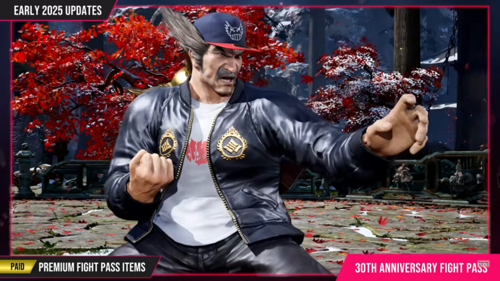 The TEKKEN 8 character Heihachi Mishima is wearing costume items from the 30th Anniversary TEKKEN 8 Fight Pass: screenshot