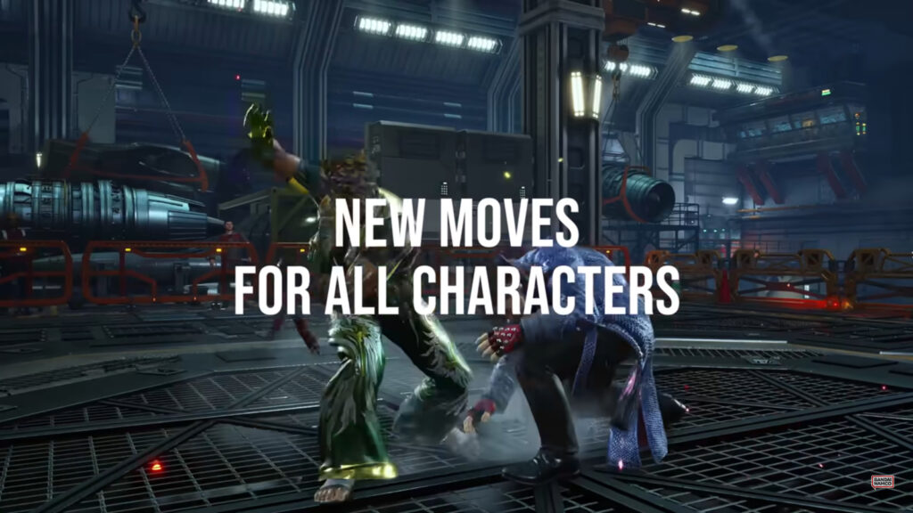 It’s a screenshot from the TEKKEN 8 trailer about the Spring 2025 game update. It features a fighting match scene and the headline “New moves for all characters”