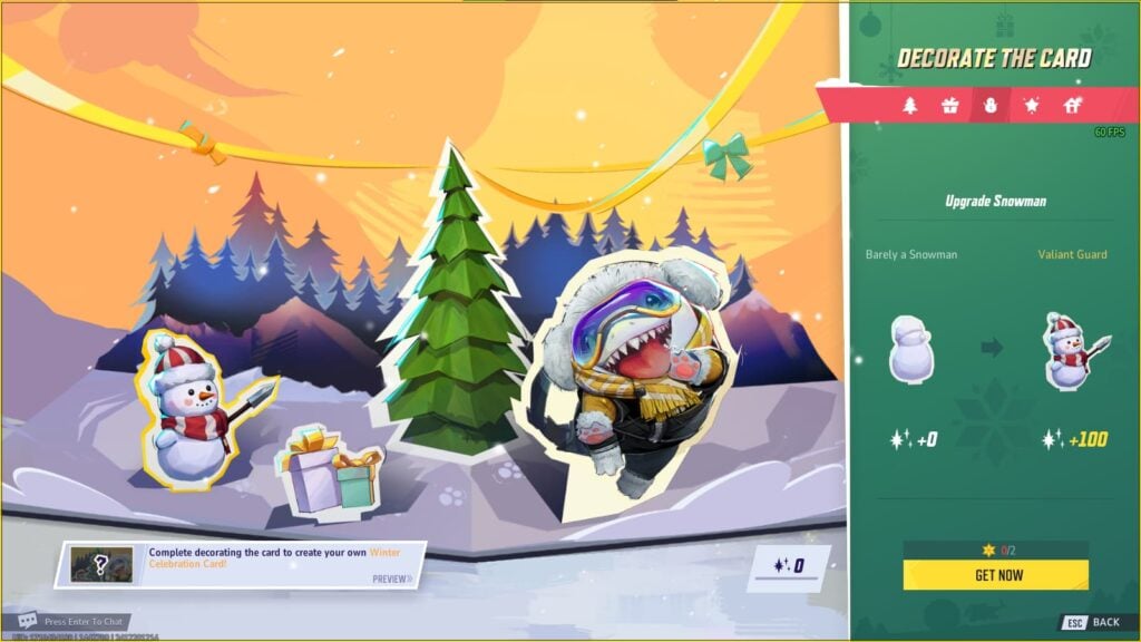 The decoration page, where you obtain points to unlock the free Jeff skin in Marvel Rivals.