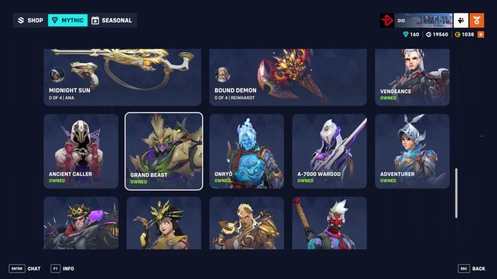 Overwatch 2 Season 14 mythic