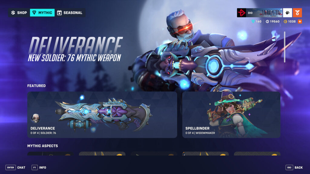 Overwatch 2 mythic weapon skins