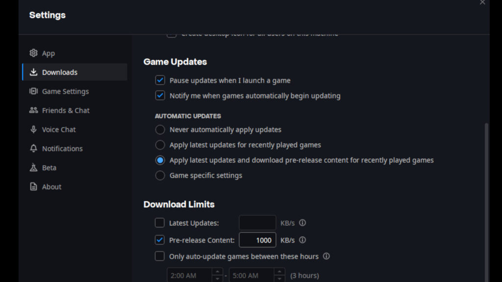 Scroll down to this section