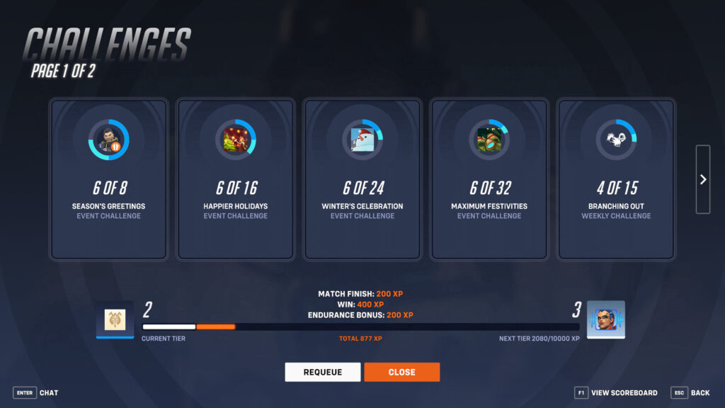 Victory grants Battle Pass XP and Winter Wonderland event progress